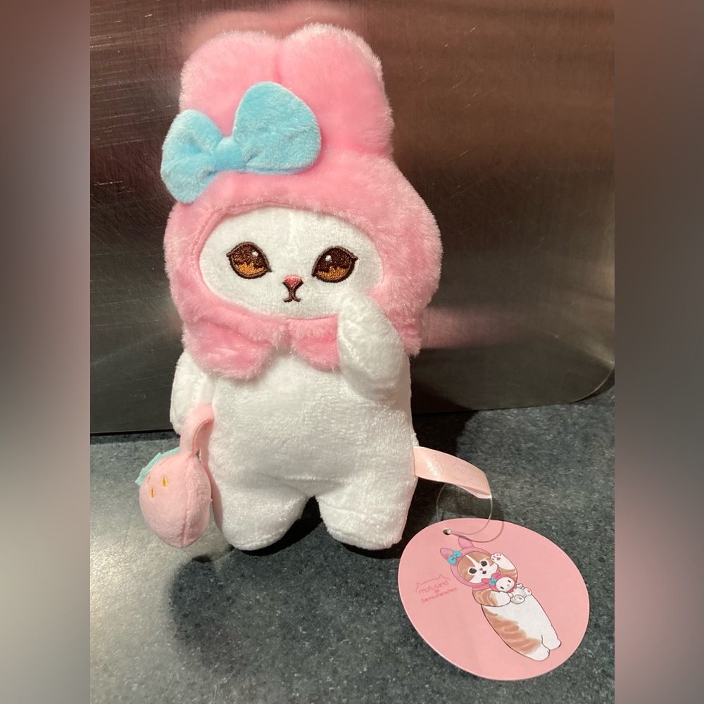 🐰🐱 17cm Sanrio Mofusand Cat Cross-Dressing My Melody Plush Stuff Doll Toy - Picture 9 of 9